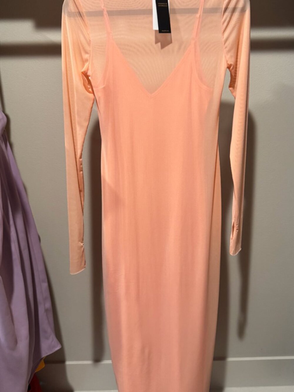 NWT AFRM Shailene Dress Apricot Blush Size Med - Picture 3 of 3